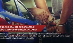 9 ilde 9 organize suç örgütüne operasyon: 89 şüpheli yakalandı
