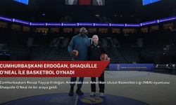 Cumhurbaşkanı Erdoğan, Shaquille O'Neal ile basketbol oynadı