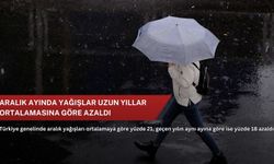 Aralık ayında yağışlar uzun yıllar ortalamasına göre azaldı