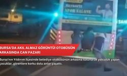 Bursa’da akıl almaz görüntü! Otobüsün arkasında can pazarı