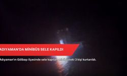 Adıyaman'da minibüs sele kapıldı