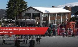 Uludağ’da güneşli hafta sonu yoğunluğu