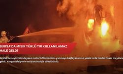 Bursa’da mısır yüklü tır kullanılamaz hale geldi