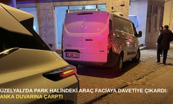Güzelyalı'da park halindeki araç faciaya davetiye çıkardı: Banka duvarına çarptı