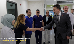 Kentteki sağlık çalışanlarına özel günde vefa ziyareti
