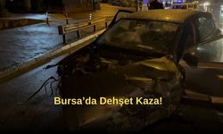 Bursa’da feci kaza: Çarpmanın etkisiyle otomobilin motoru yola savruldu!