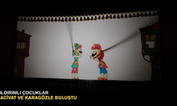 Yıldırımlı çocuklar Hacivat ve Karagöz ile buluştu