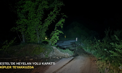 Kestel'de heyelan yolu kapattı: Ekipler teyakkuzda