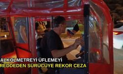 Alkolmetreyi üflemeyi reddeden sürücüye rekor ceza