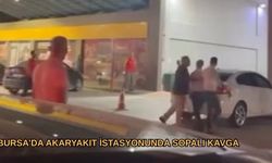Bursa’da Akaryakıt İstasyonunda Sopalı Kavga