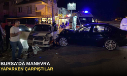 Bursa'da manevra yaparken çarpıştılar