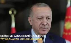 Çerçeve Yasa Resmi Gazete’de yayımlanarak yürürlüğe girdi