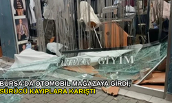 Bursa'da otomobil mağazaya girdi, sürücü kayıplara karıştı