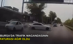 Bursa'da trafik magandasının faturası ağır oldu