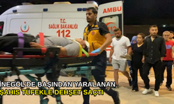 İnegöl'de başından yaralanan şahıs tüfekle dehşet saçtı