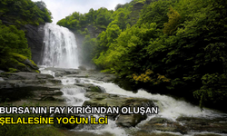 Bursa'nın fay kırığından oluşan şelalesine yoğun ilgi