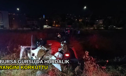 Bursa Gürsu'da hurdalık yangını korkuttu