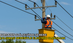 Bursa'nın 12 ilçesinde şebeke çalışması nedeniyle elektrik olmayacak