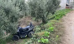 Bursa’da ATV tarlaya uçtu! Kaza anı kameraya yansıdı