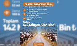 Çiftçilere 142 milyon 582 bin TL'lik destekleme ödemesi