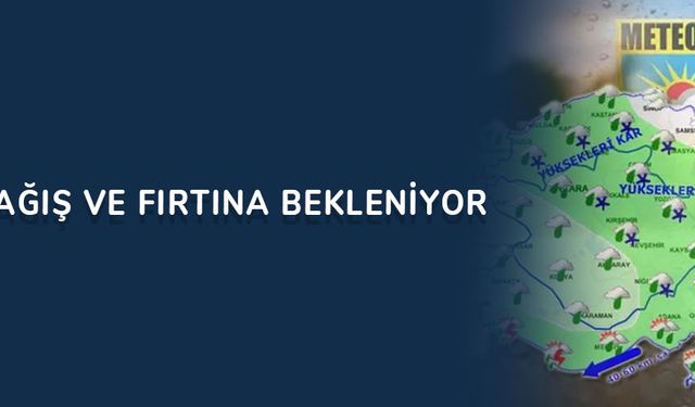 Bugün Yağış ve Fırtına bekleniyor