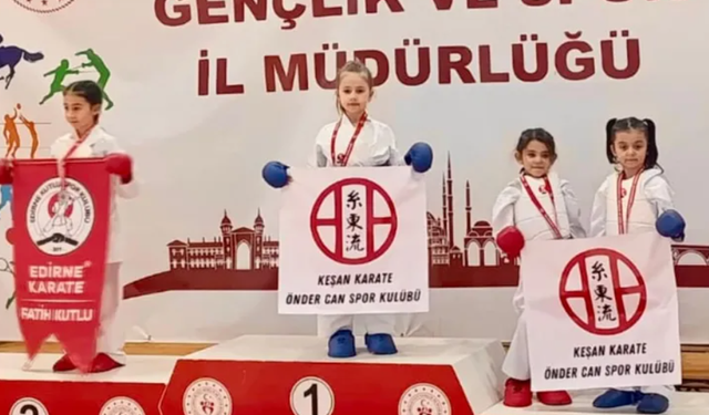 Edirne Karate İl Şampiyonası'nda Öndercan başarısı