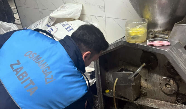 Zabıtadan  merdiven altı  imalathaneye  baskın