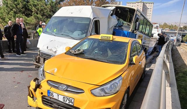 Ankara'da zincirleme kaza: 6 yaralı