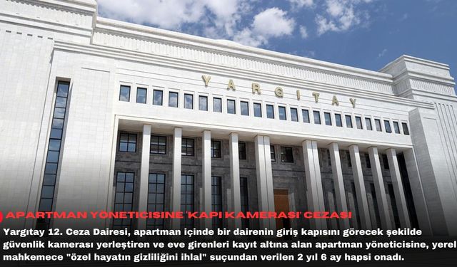 Apartman yöneticisine ‘kapı kamerası’ cezası