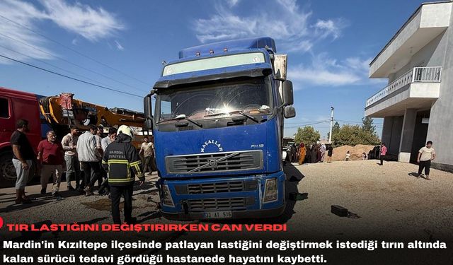 Tır lastiğini değiştirirken can verdi