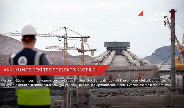 Akkuyu NGS'deki tesise elektrik verildi