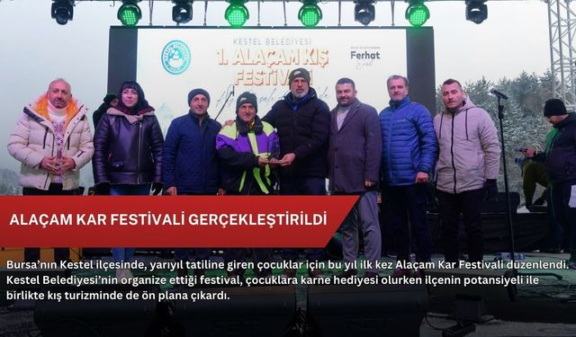 Alaçam Kar Festivali gerçekleştirildi
