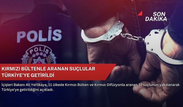 Kırmızı Bültenle aranan suçlular Türkiye'ye getirildi