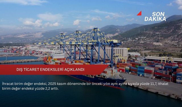 Dış ticaret endeksleri açıklandı