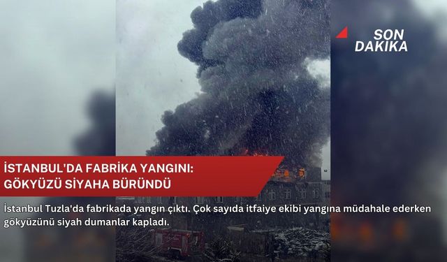 İstanbul'da fabrika yangını: Gökyüzü siyaha büründü