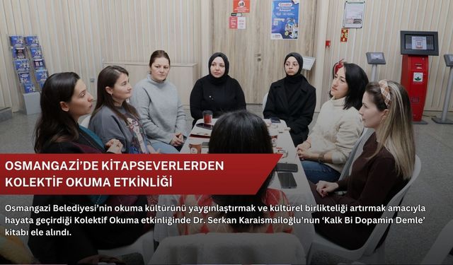 Osmangazi’de kitapseverlerden kolektif okuma etkinliği