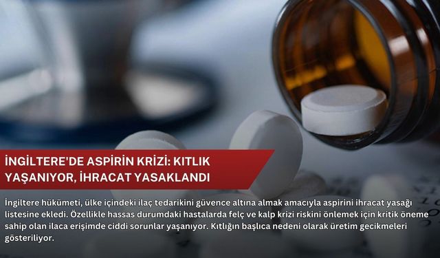 İngiltere'de aspirin krizi: Kıtlık yaşanıyor, ihracat yasaklandı