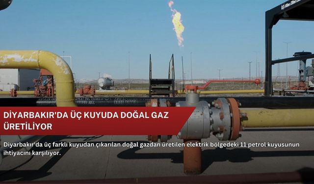 Diyarbakır'da üç kuyuda doğal gaz üretiliyor