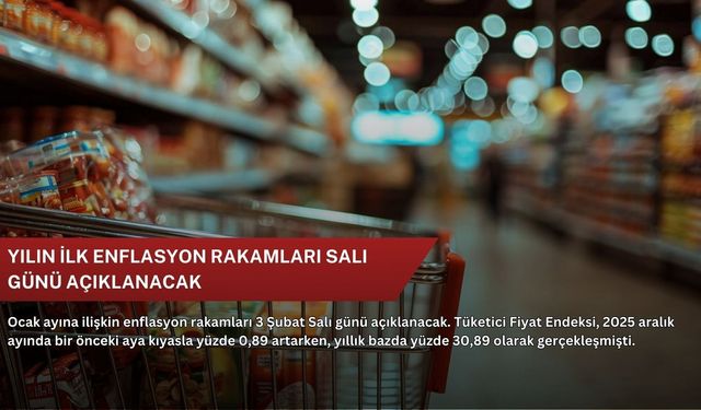 Yılın ilk enflasyon rakamları salı günü açıklanacak