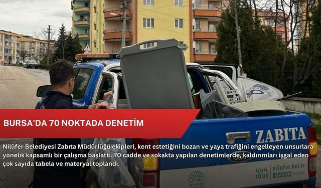 Bursa'da 70 noktada denetim