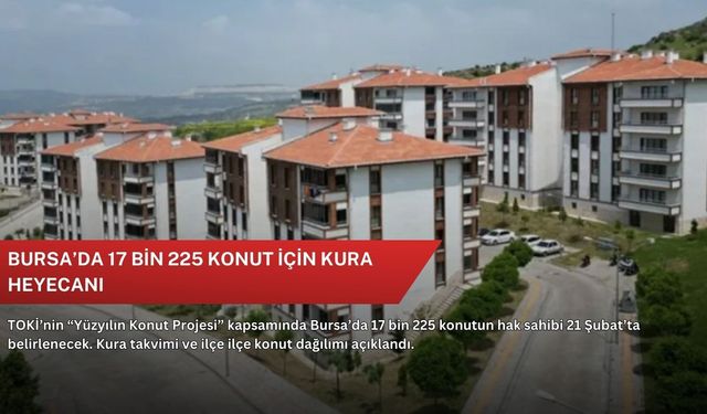 Bursa’da 17 bin 225 konut için kura heyecanı