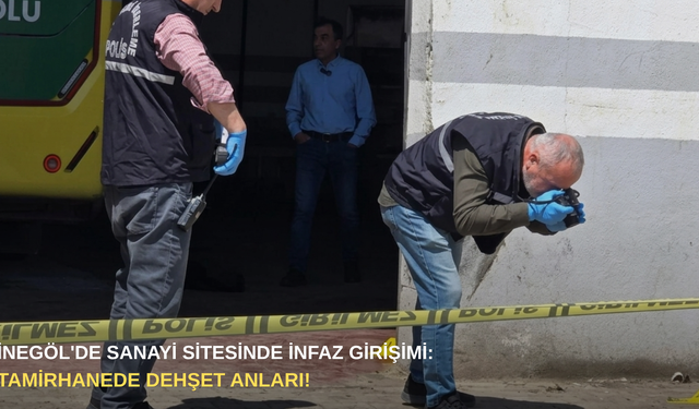 İnegöl'de sanayi sitesinde infaz girişimi: Tamirhanede dehşet anları!