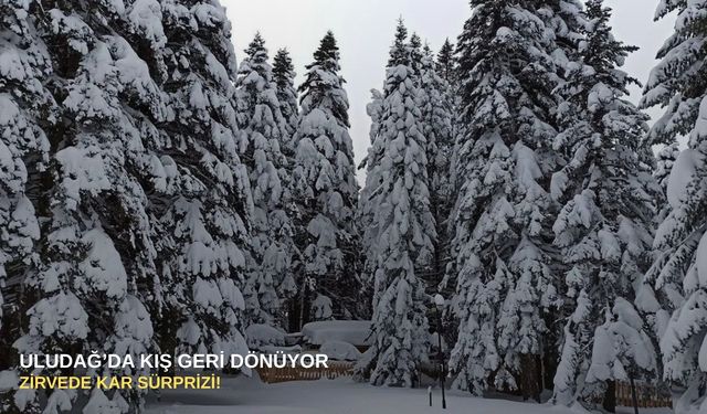 Uludağ’da kış geri dönüyor: Zirvede kar sürprizi!