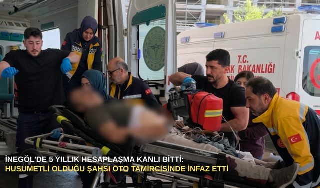 İnegöl'de 5 yıllık hesaplaşma kanlı bitti: Husumetli olduğu şahsı oto tamircisinde infaz etti