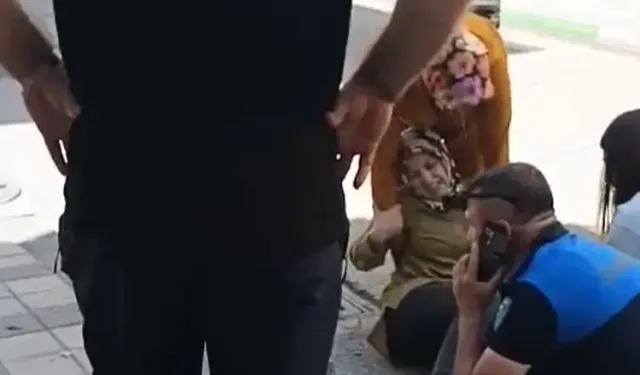 Bursa'da faciaya ramak kaldı! Yoldan geçen kadının üzerine beton parçası düştü