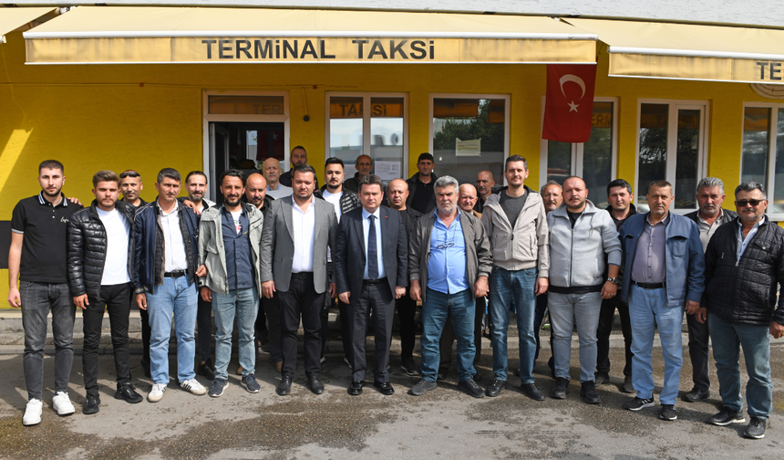 Başkan Aydın’dan taksici esnafına ziyaret