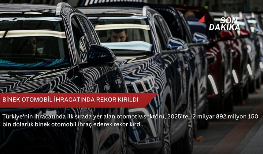Binek otomobil ihracatında rekor kırıldı