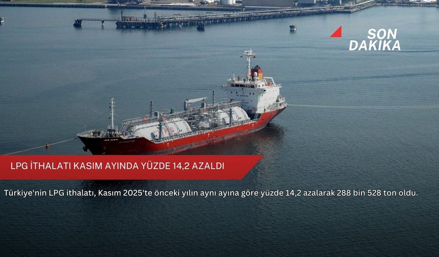 LPG ithalatı Kasım ayında yüzde 14,2 azaldı