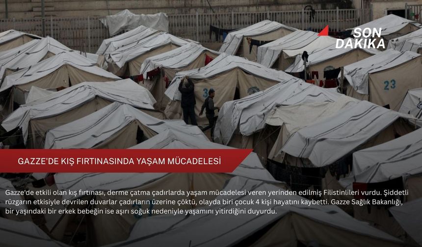 Gazze'de kış fırtınasında yaşam mücadelesi