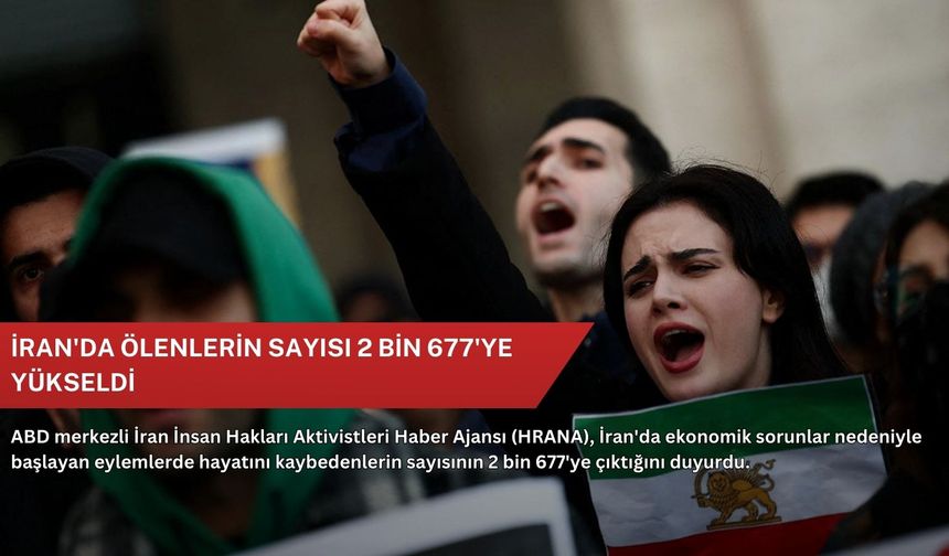 İran'da ölenlerin sayısı 2 bin 677'ye yükseldi